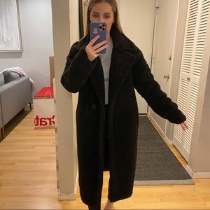 Missguided Jackets & Coats - Black Chunky Borg Teddy Coat Missguided Jackets & Coats - Black Chunky Borg Teddy Coat